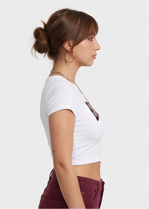 Boston 96 Graphic Crop T-Shirt-White