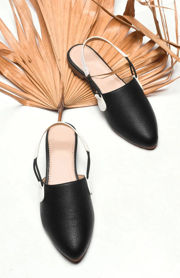 Modern Slingback Mule Flats with Pointed Toe