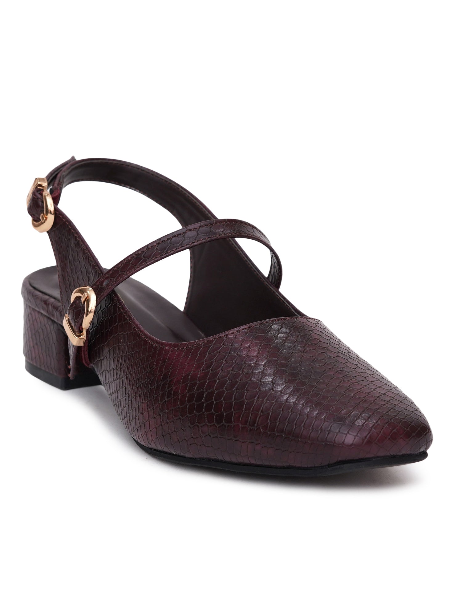 Textured Mary Jane Block Heels
