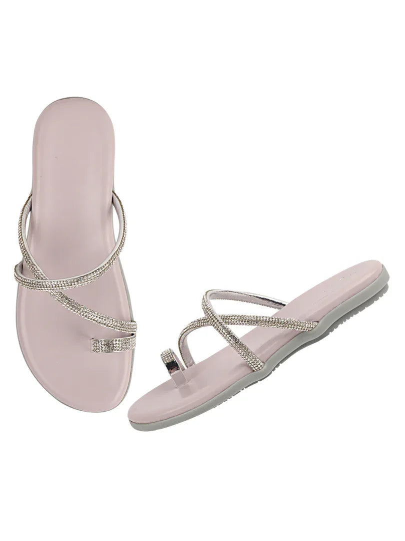 Shimmer Line Slip-On Flats