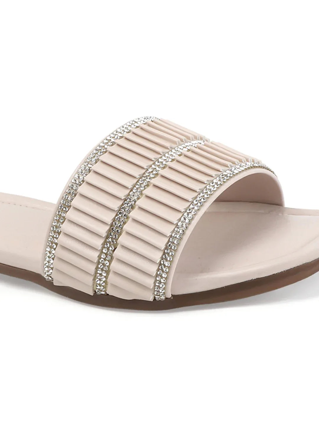 Crystal Band Square-Toe Flats