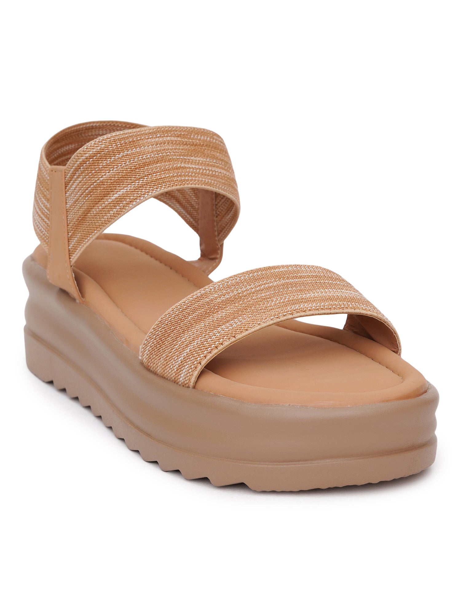 Elastic Cross-Strap Comfort Sandals