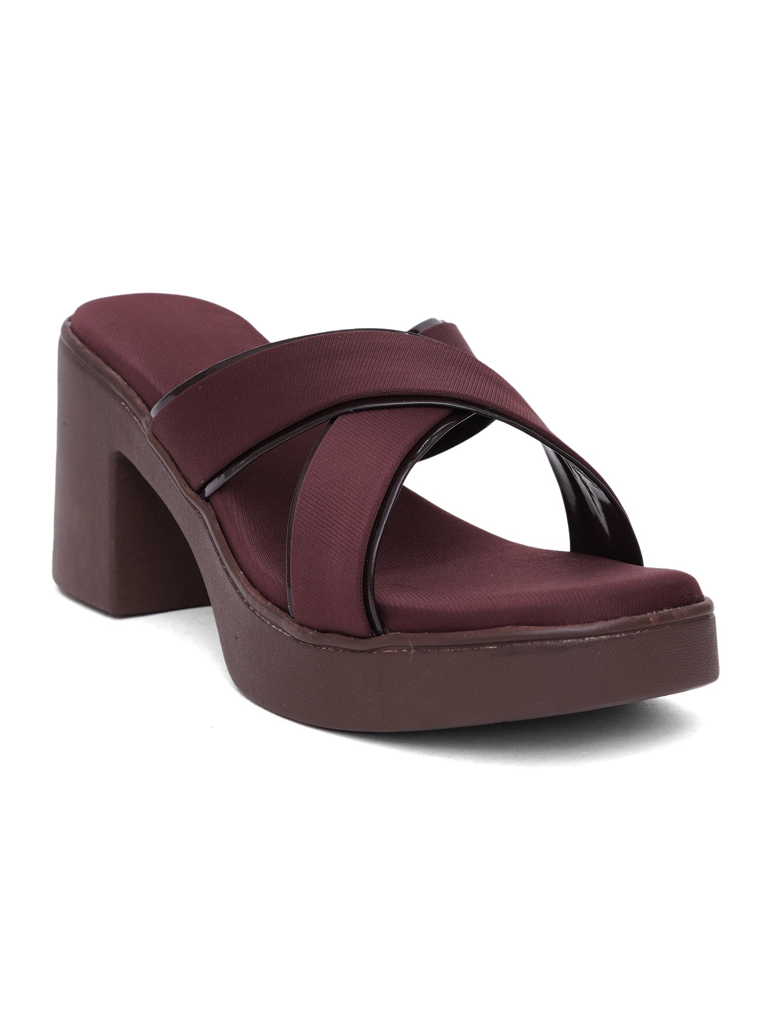 Stylish Cross-Strap Block Heel Sandals