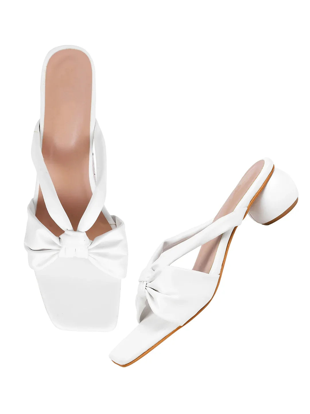 Elegant Knot Strap Block Heels