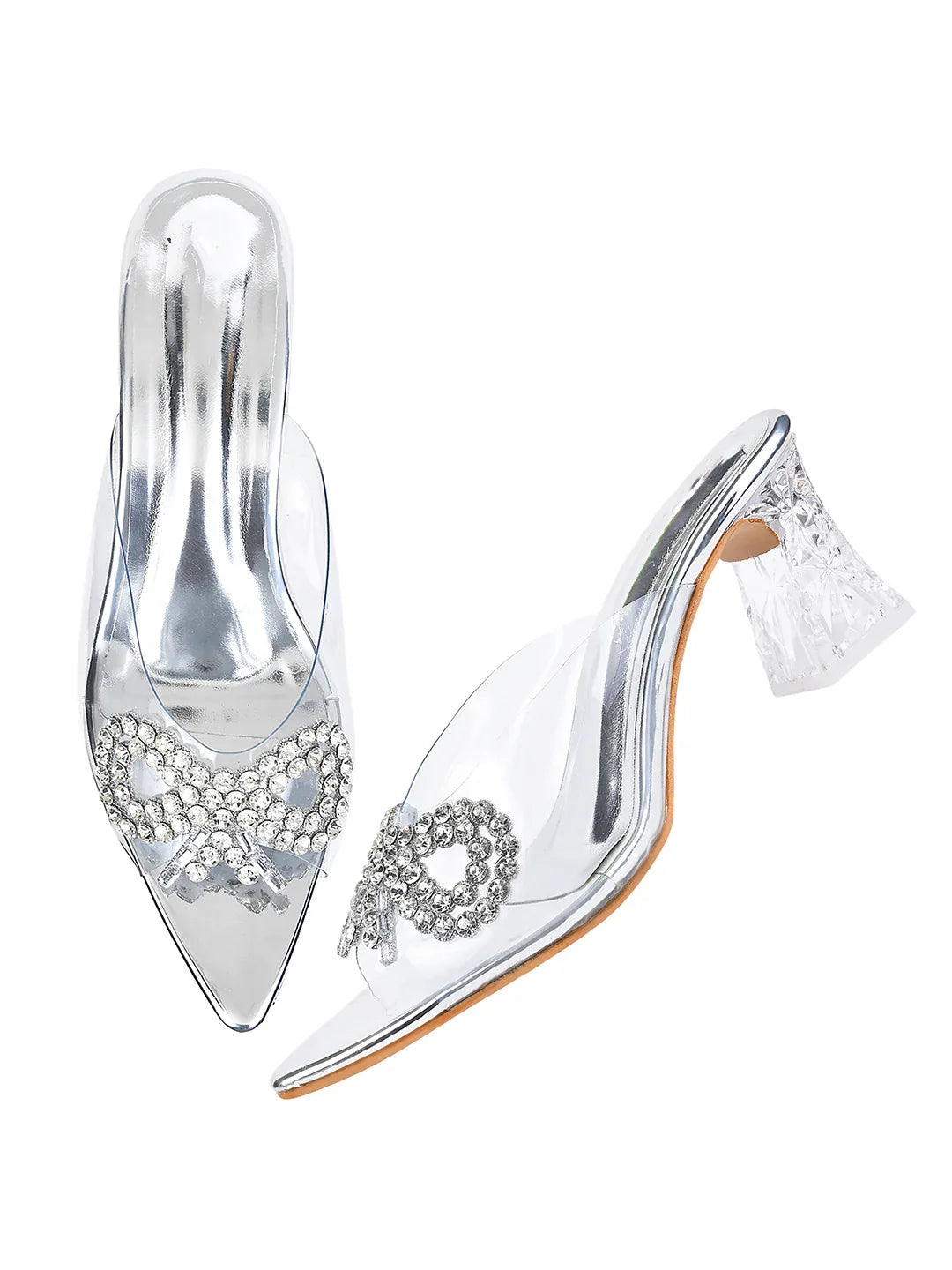 Crystal Loop Transparent Heels
