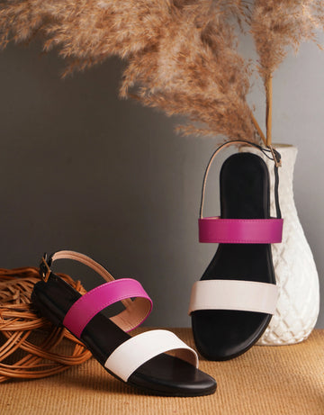 Clean Look Dual Strap Flat Sandals