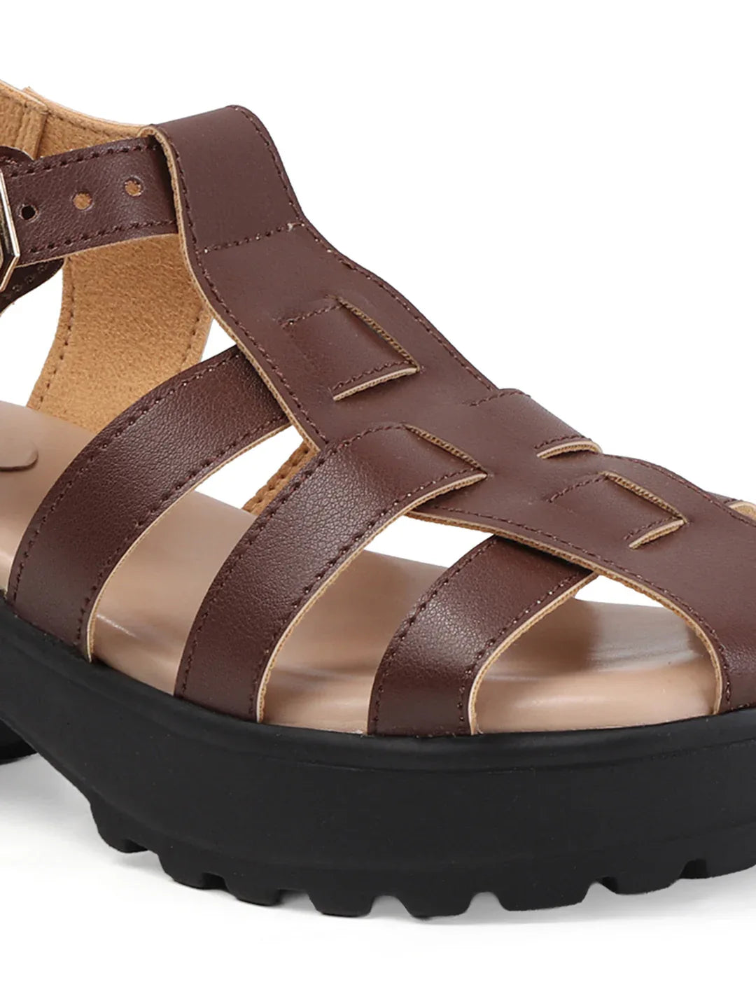 Bold Multi-Strap Casual Heels