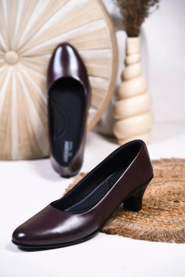Elegant Office Wear Block Heels