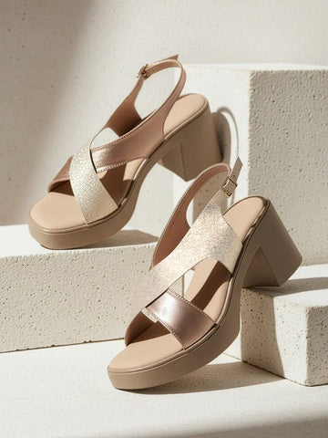 Party-Ready Sparkle Block Heels