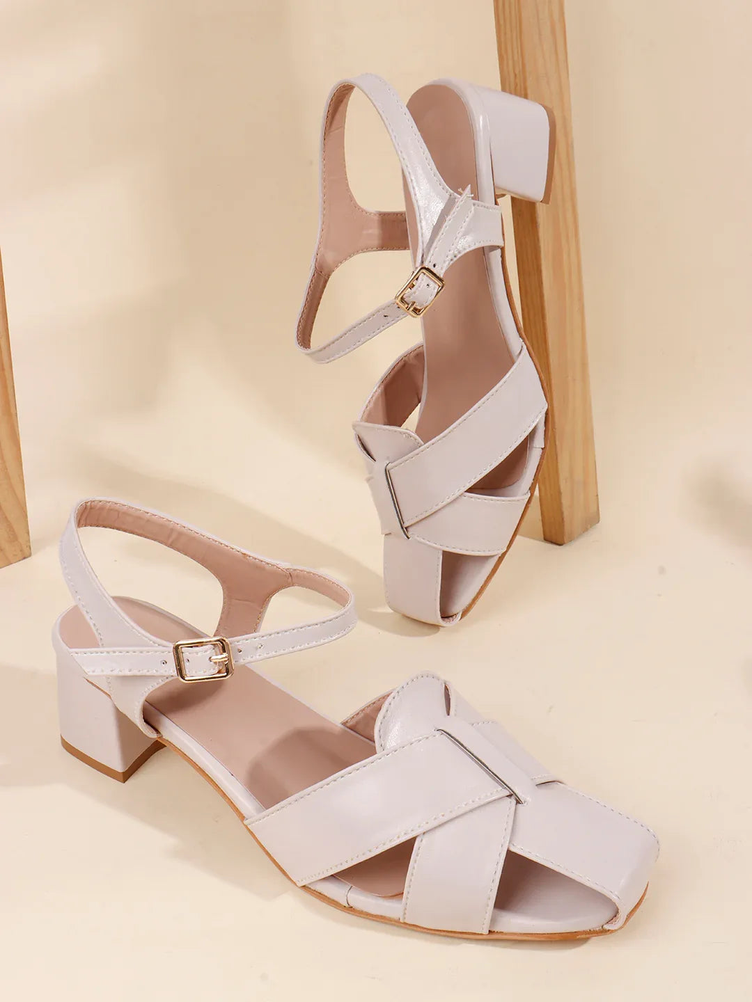 Minimal Strap Casual Block Heel Sandals