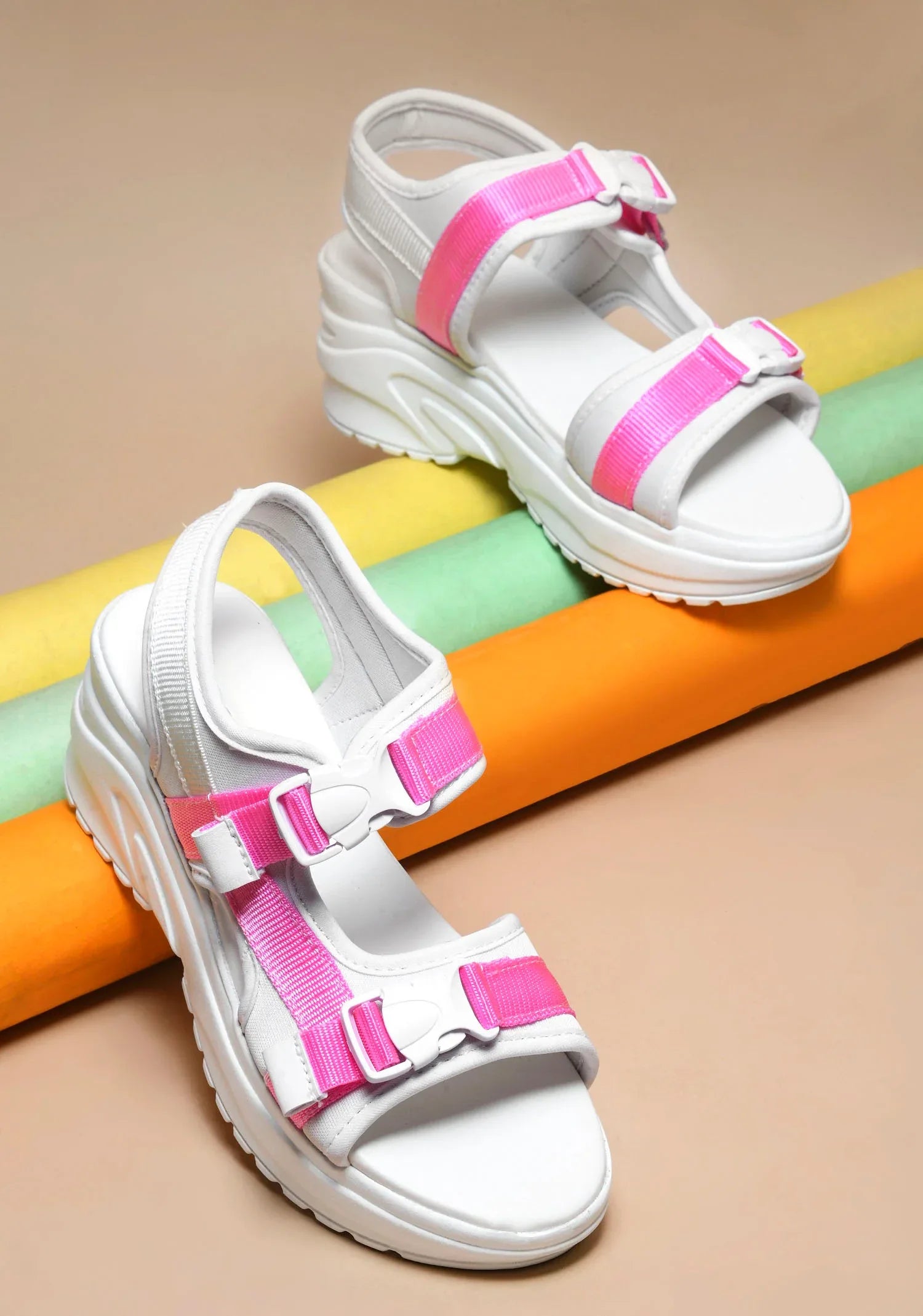 Trendy Sports Style Platform Sandals