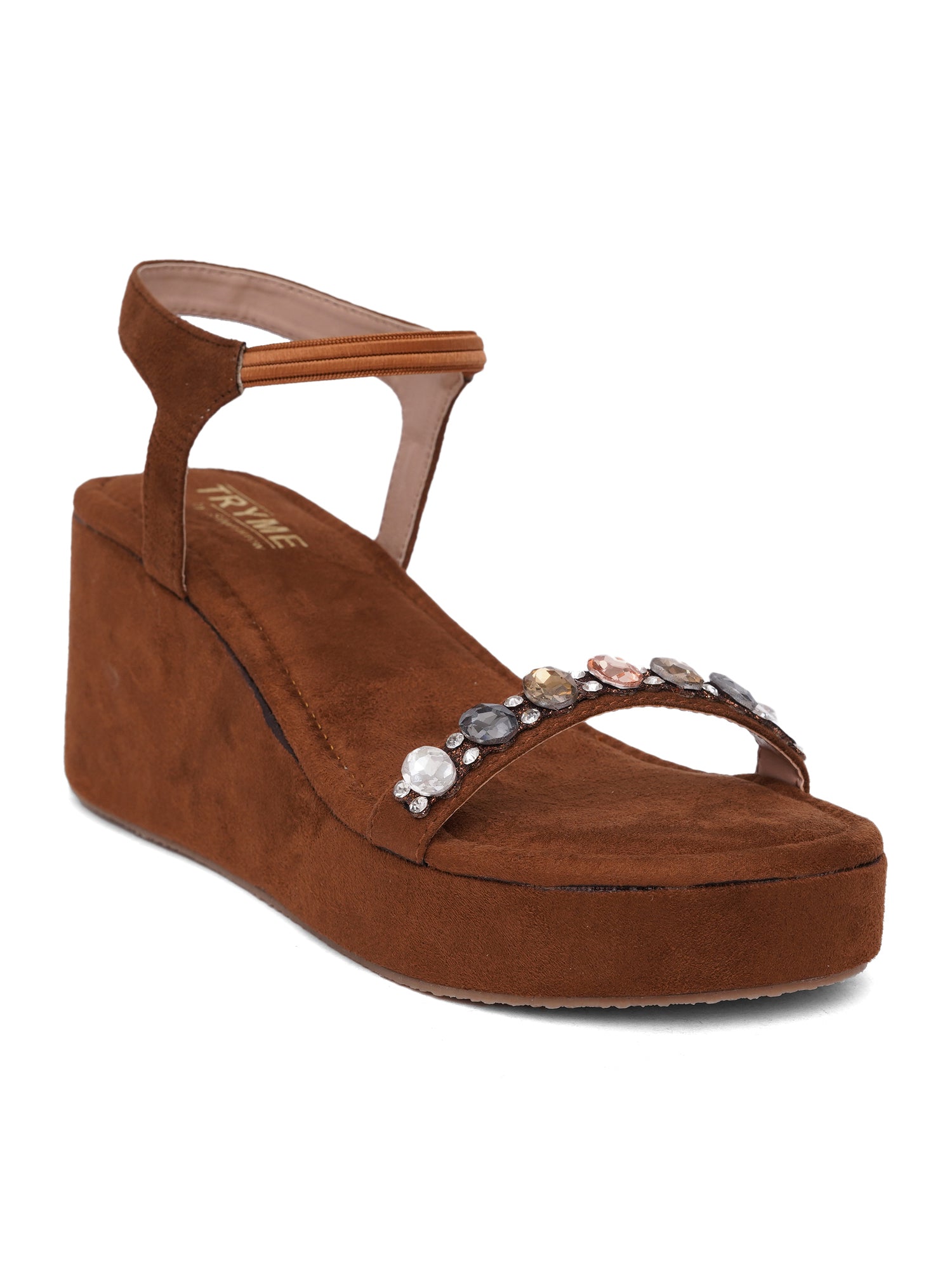 Glam Embellished Wedge Heels