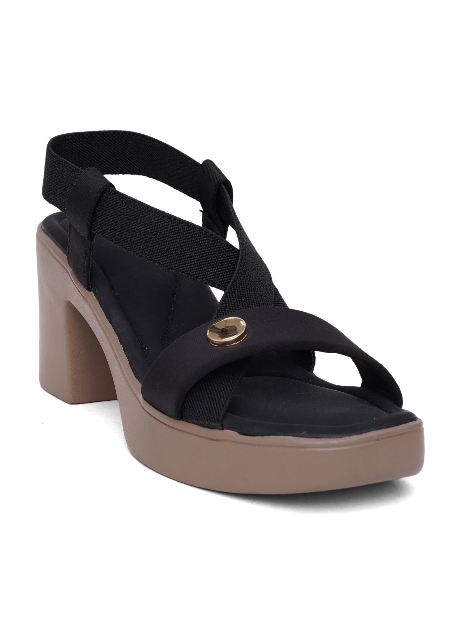 Elegant Cross-Strap Block Heel Sandals