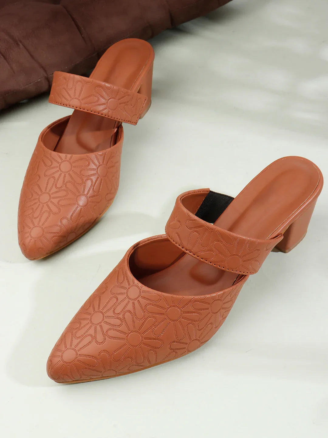 Glitter Strap Block Heel Sandals
