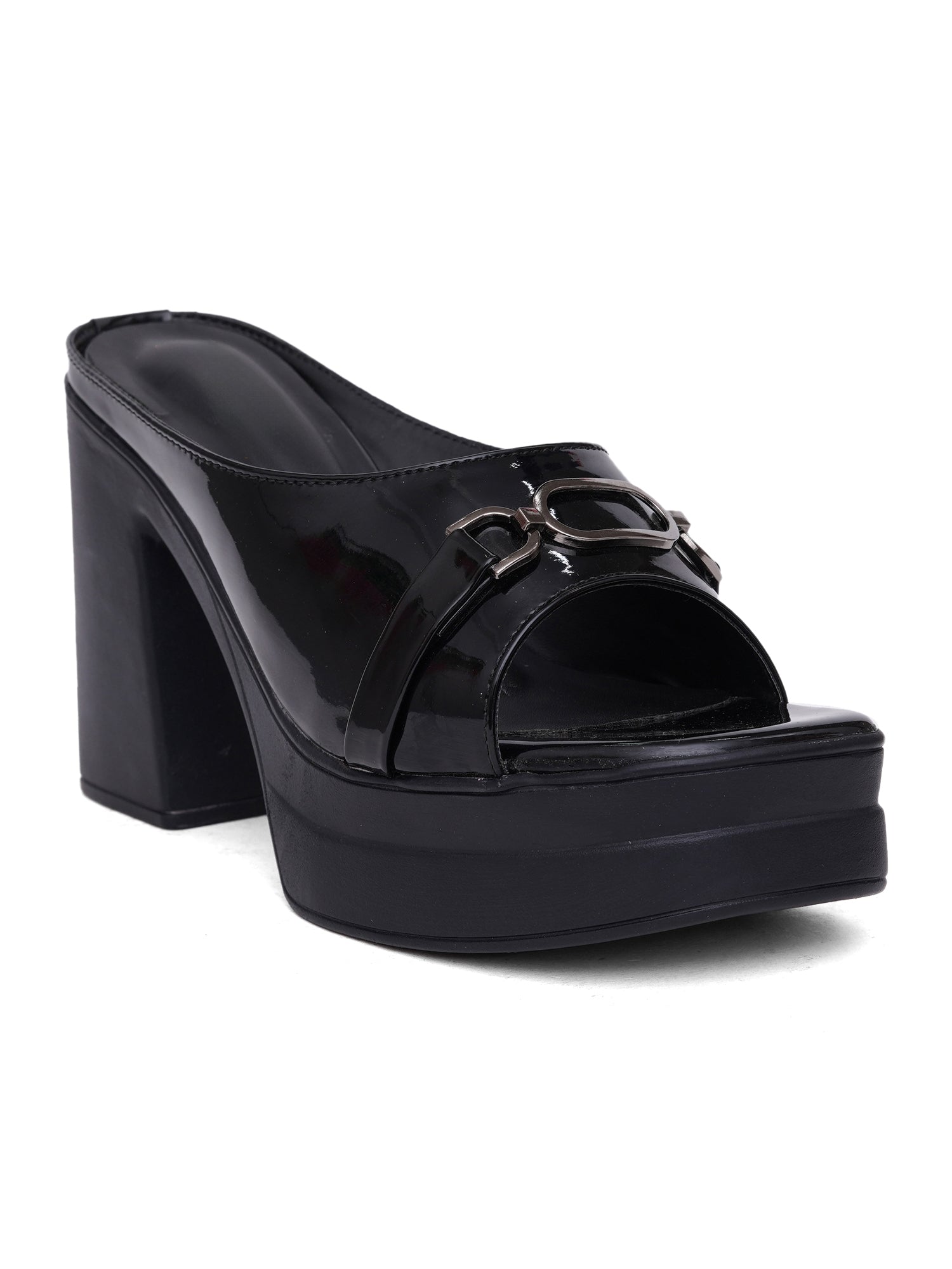 Elegent Patent Platform Block Heel