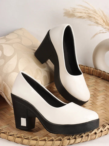 Classic Block Heel Work Pumps