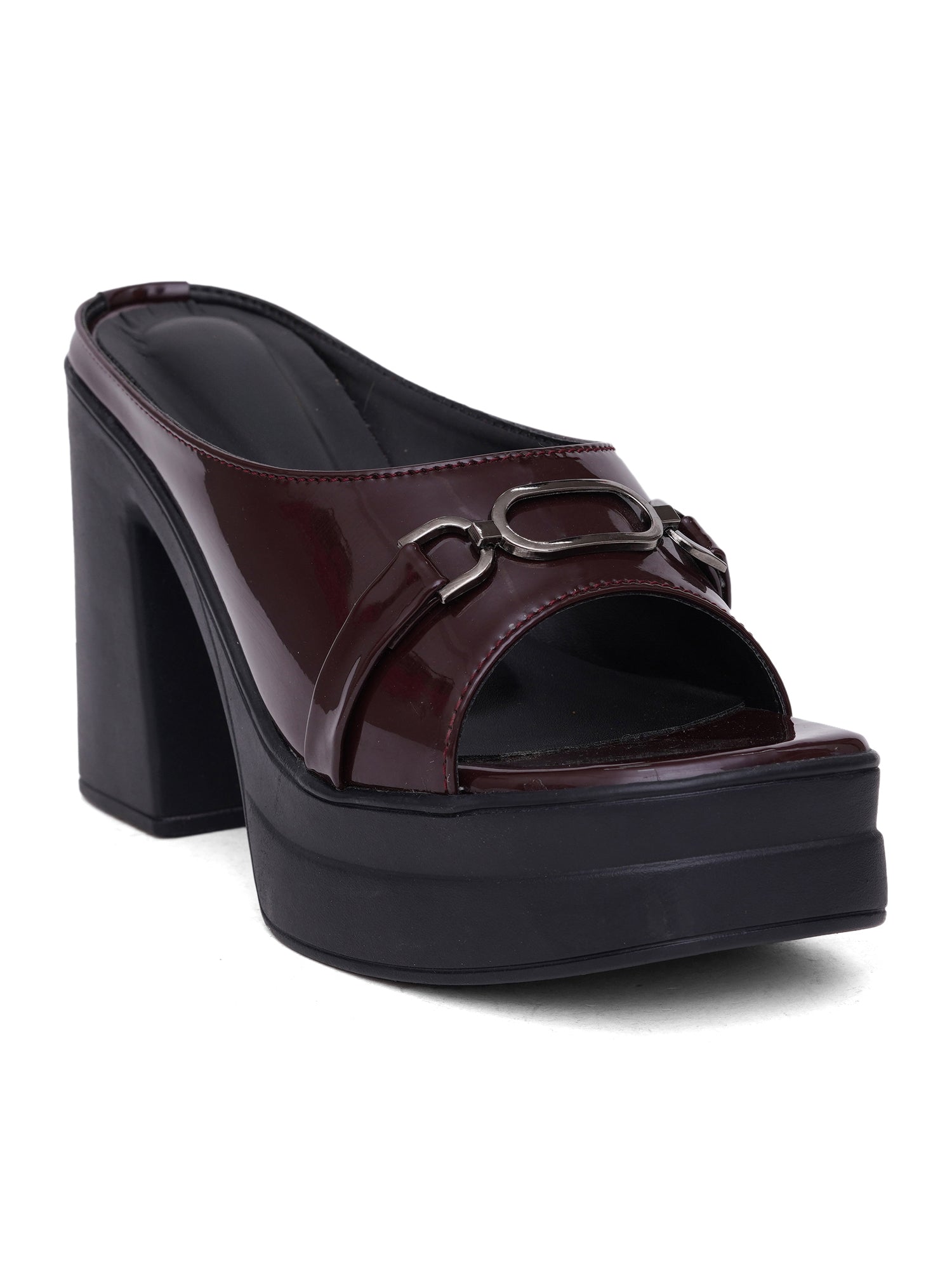 Elegent Patent Platform Block Heel