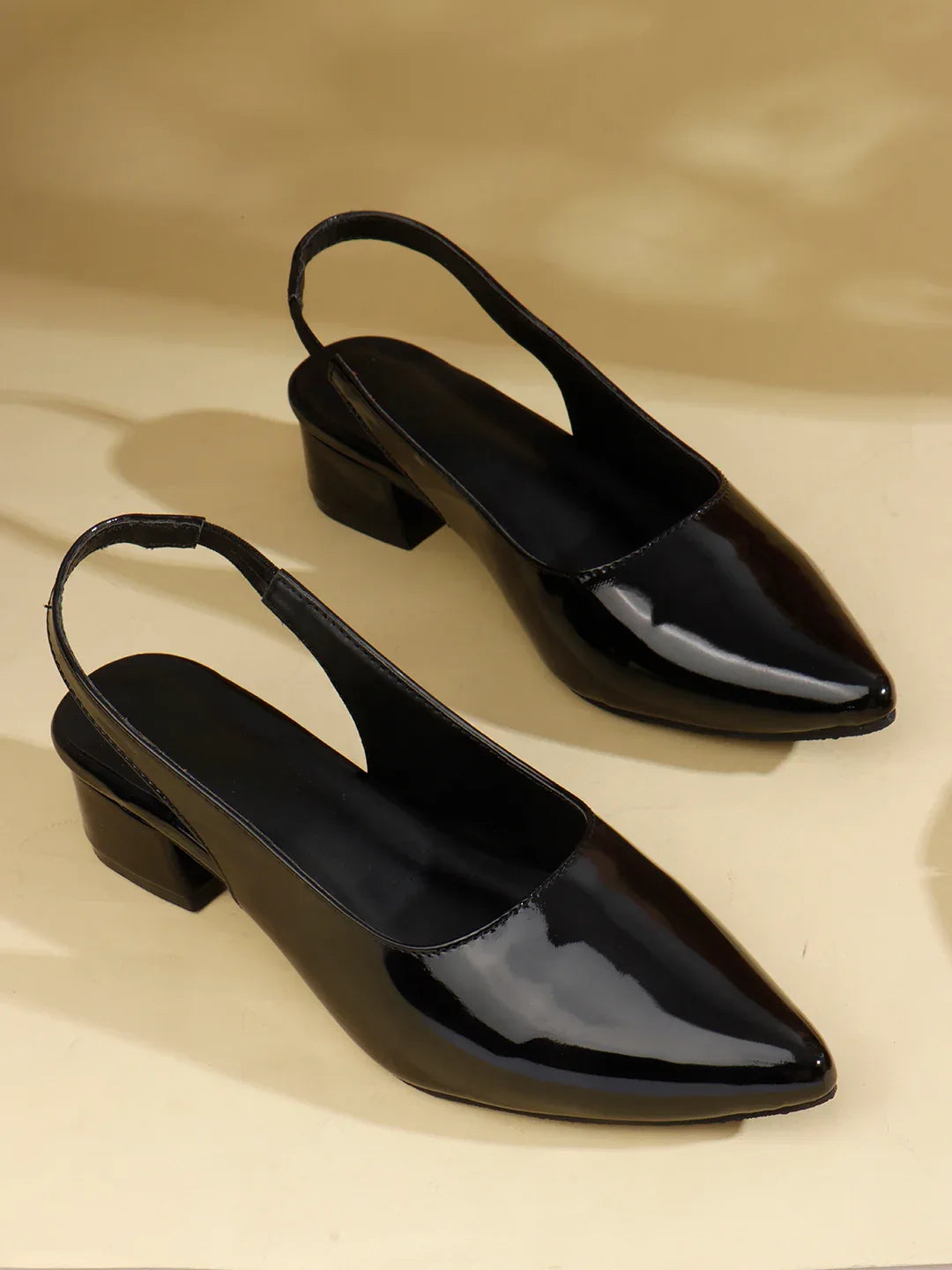 Classic Slingback Block Heel Pumps