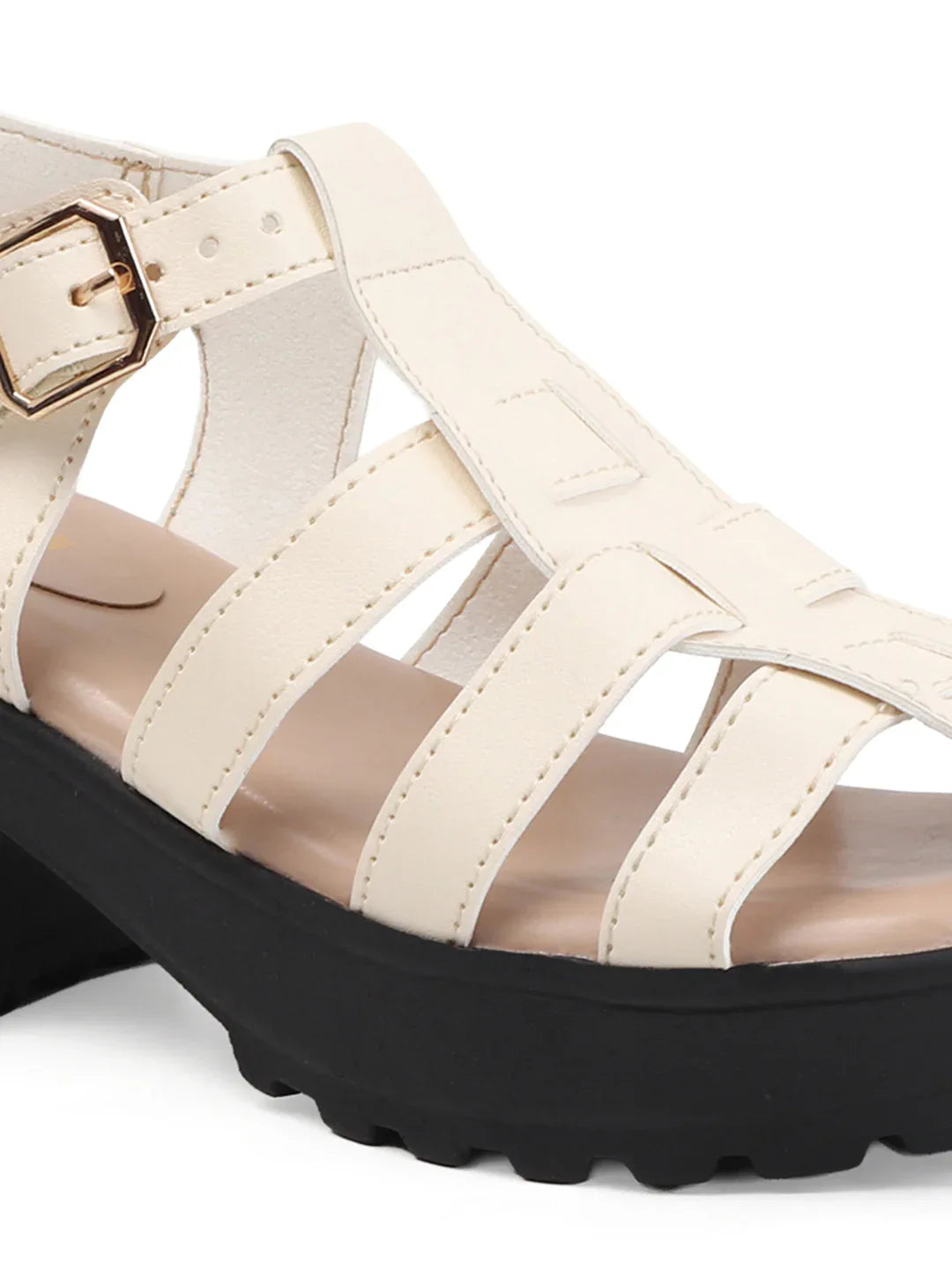 Bold Multi-Strap Casual Heels