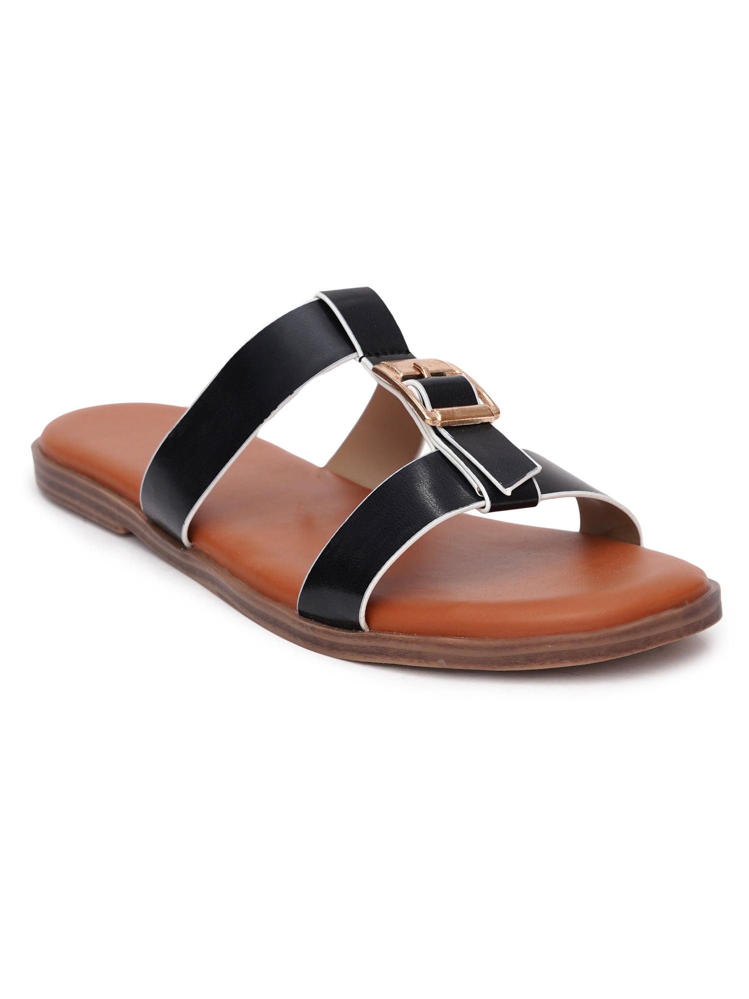 Dual Strap Casual Buckle Detail Flats