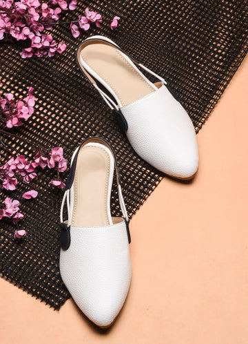 Modern Slingback Mule Flats with Pointed Toe