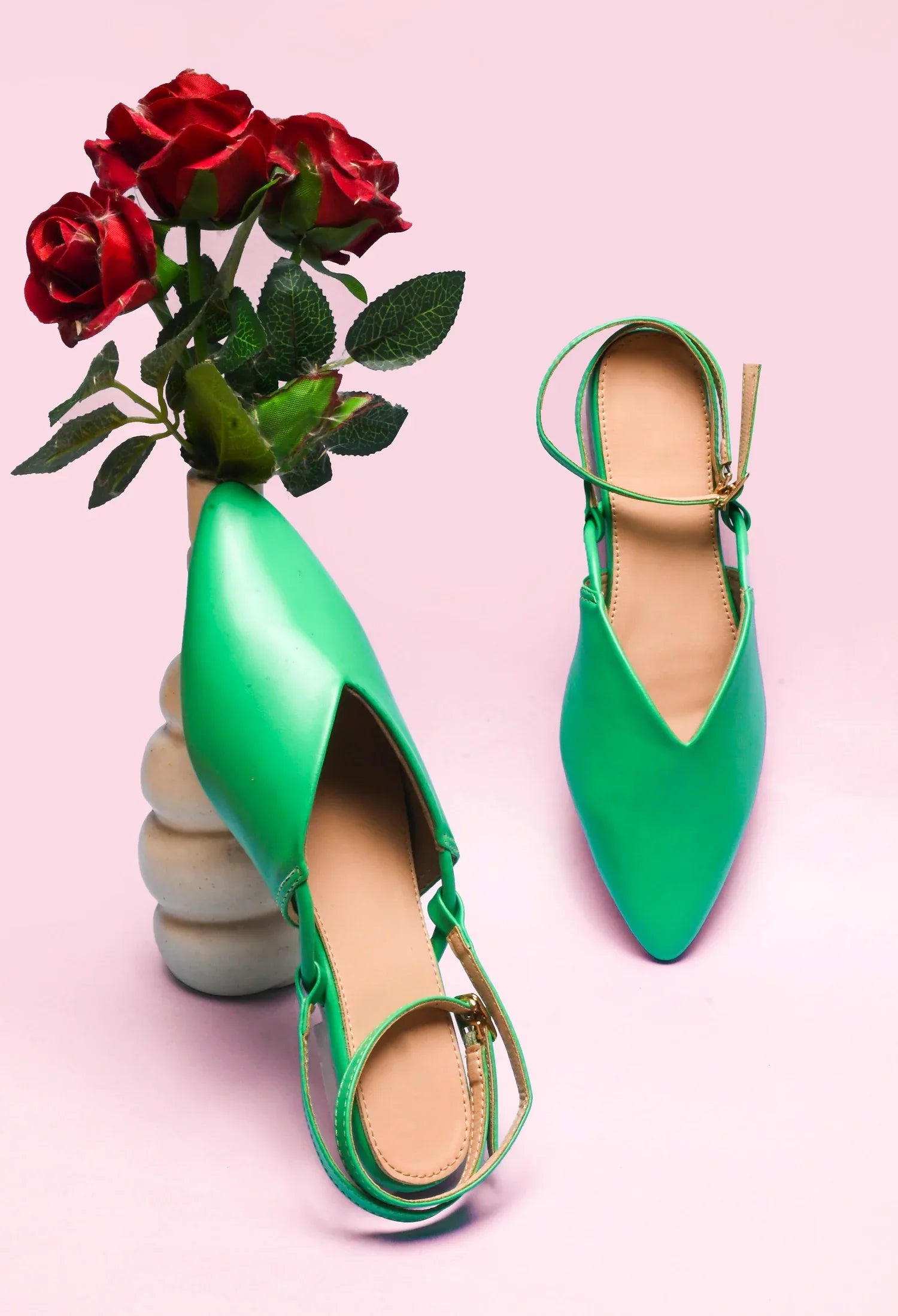 Everyday Luxe Pointed Back-Strap Flats