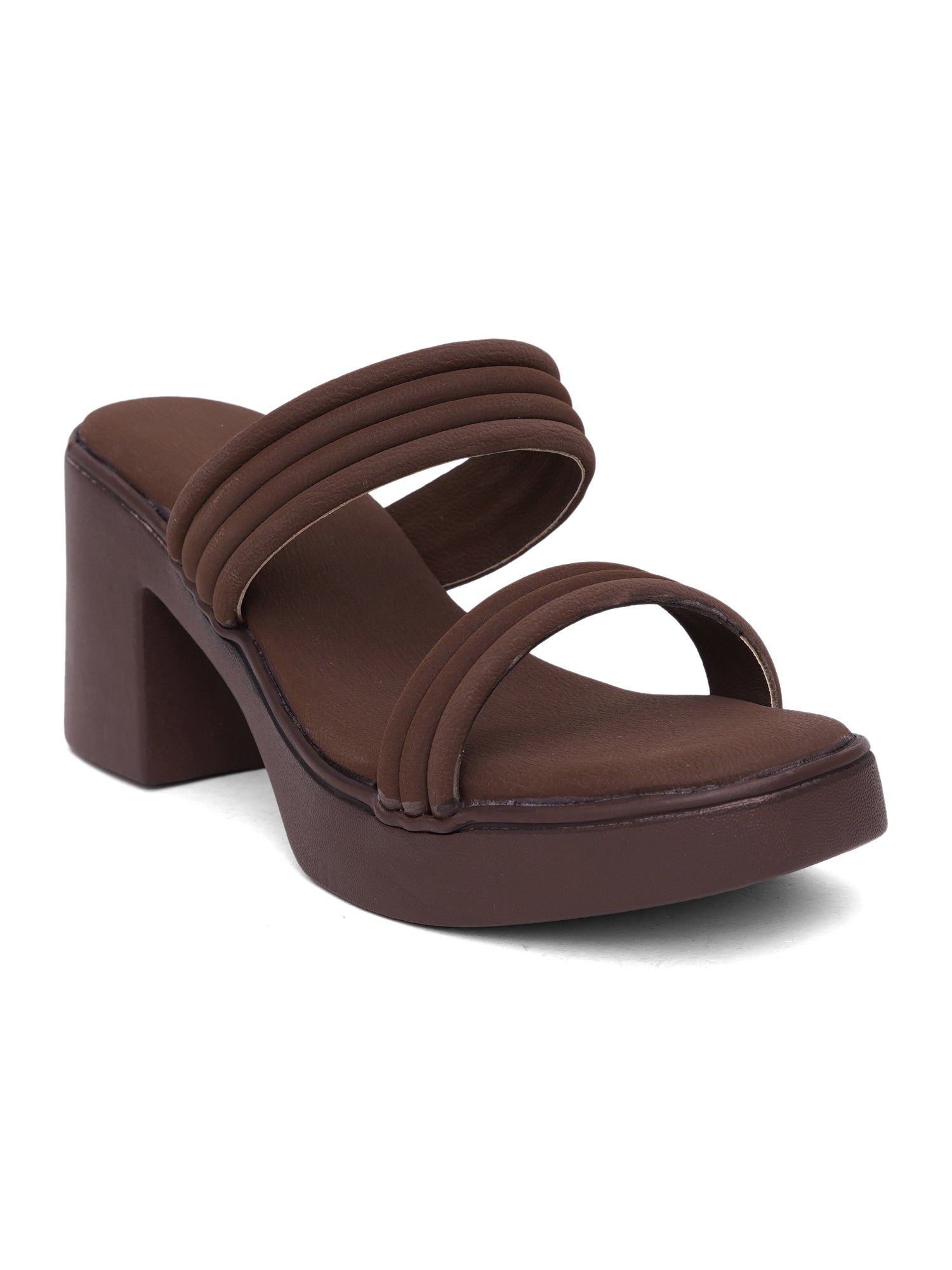 Trendy Padded Double-Strap Block Heel Sandals