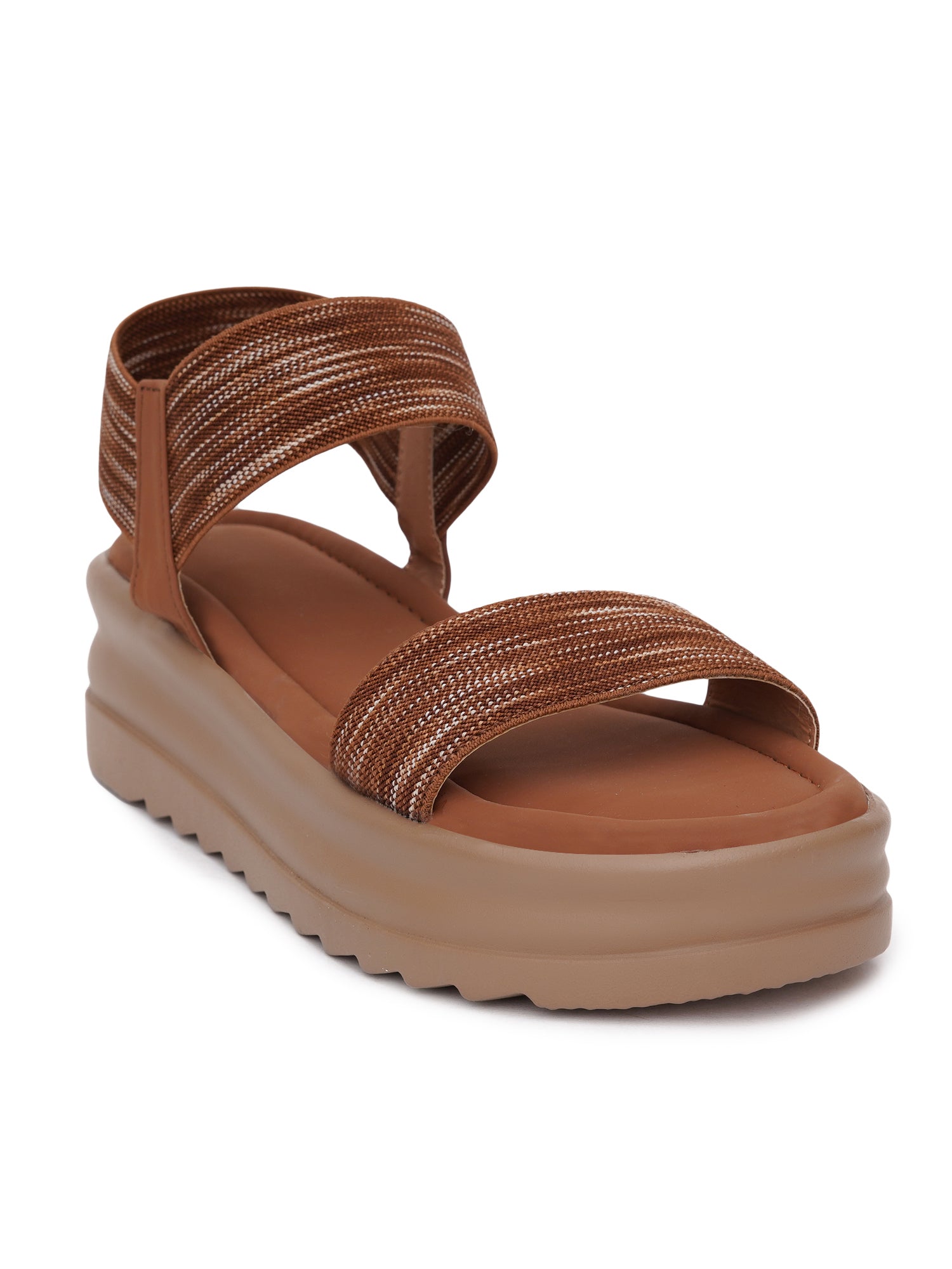 Elastic Cross-Strap Comfort Sandals