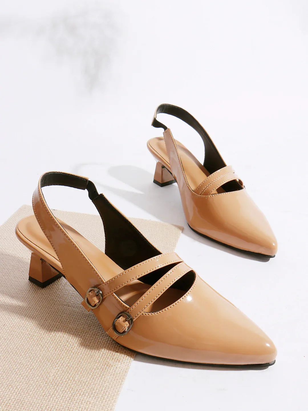 Classic Pointed Toe Strap Slingbacks
