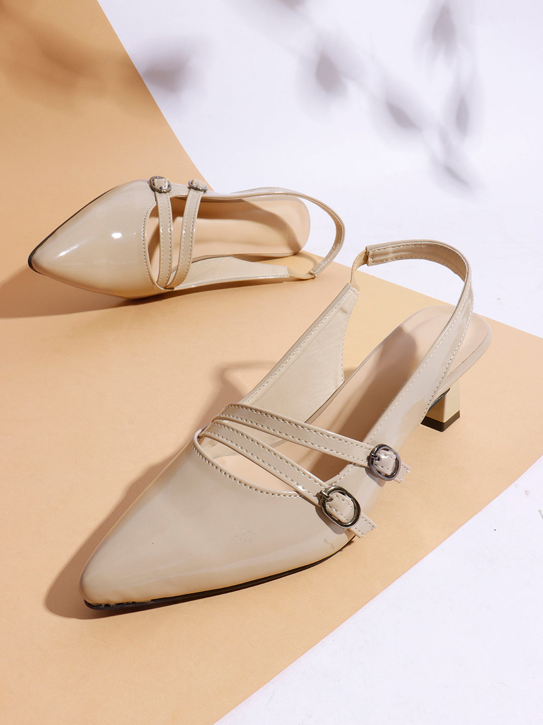 Classic Pointed Toe Strap Slingbacks