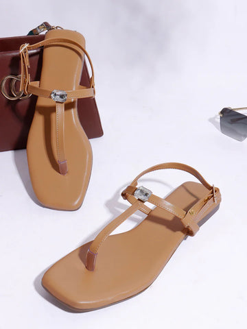 Minimal Thong Strap Everyday Flats