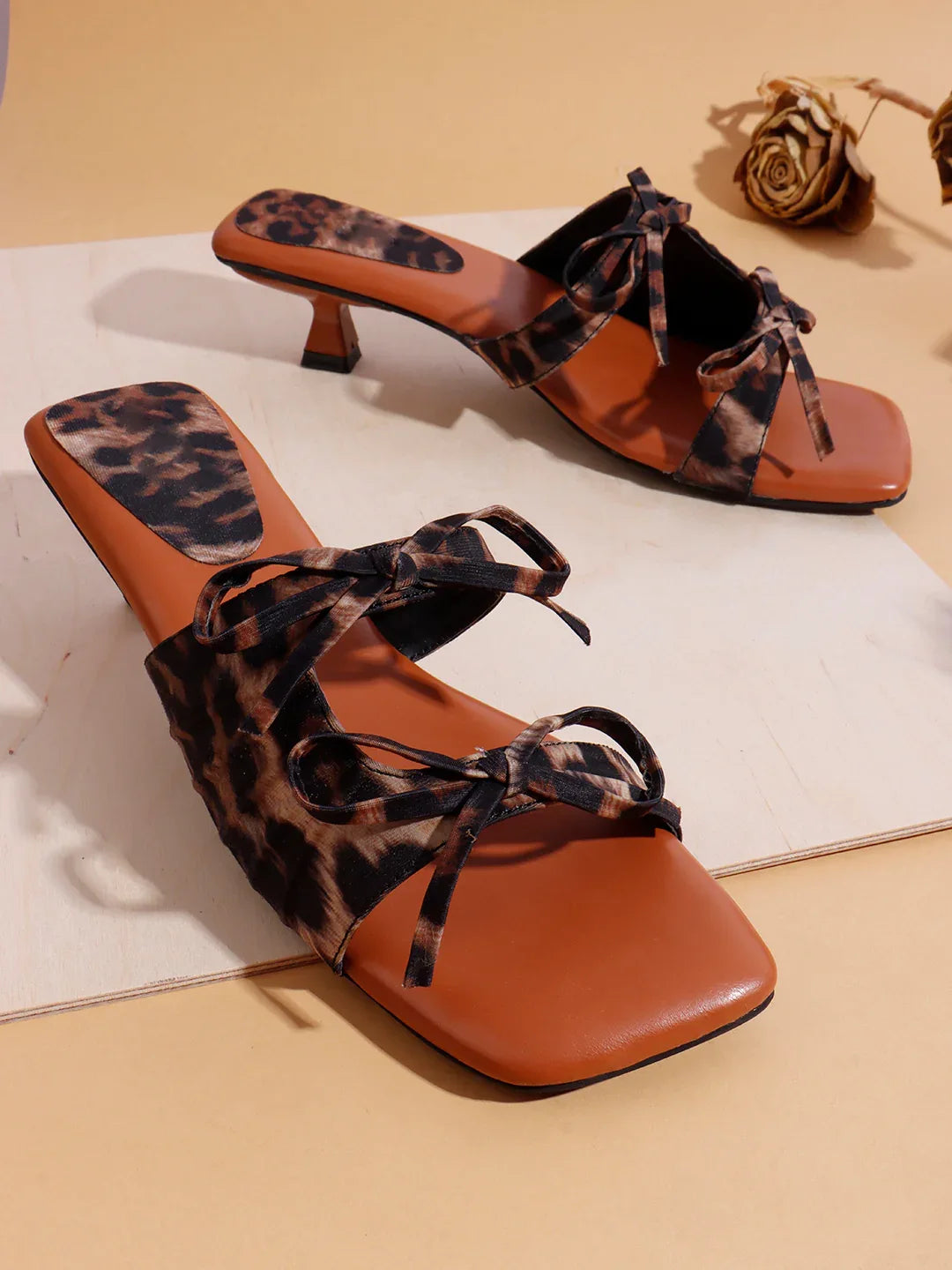 Minimal Tie-Up Strap Open-Toe Heels
