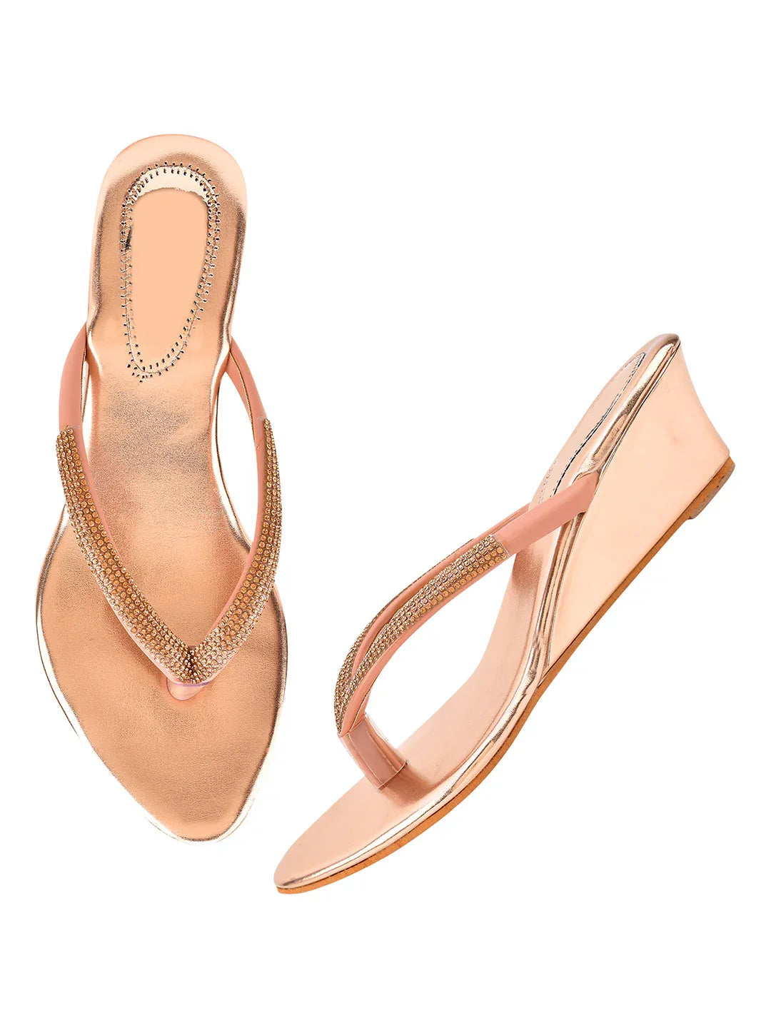 Elegant Embellished Wedge Sandals