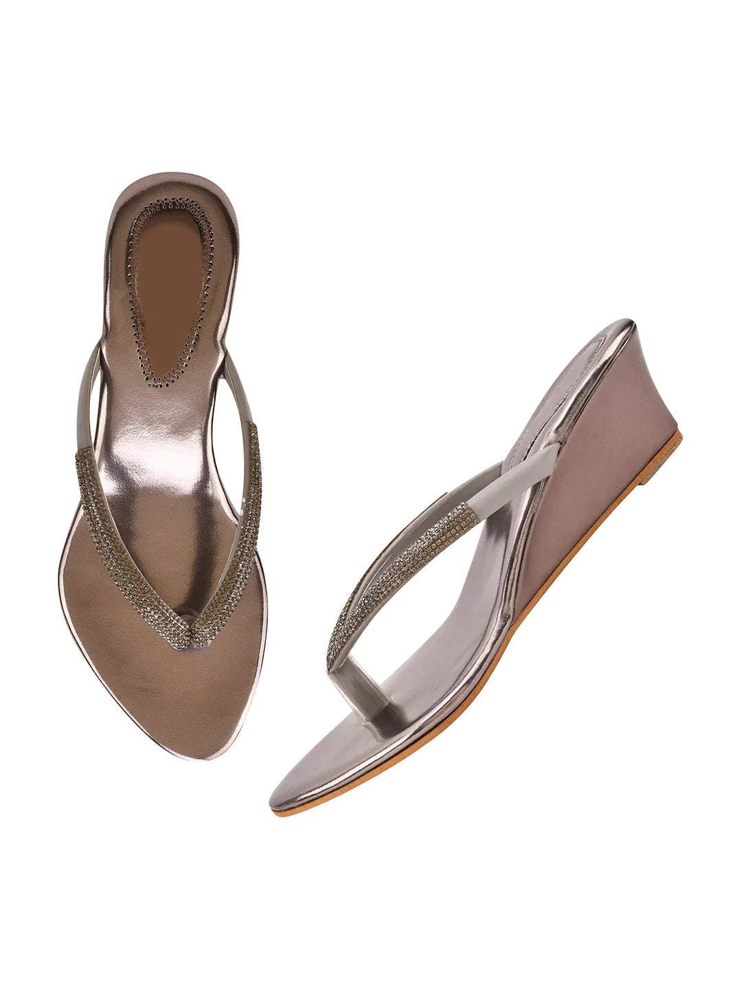 Elegant Embellished Wedge Sandals