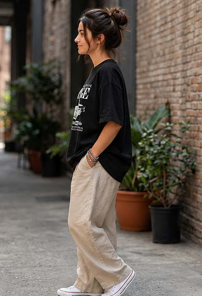 Retro Cotton Streetwear Oversized Vintage Car Graphic Printed T-Shirt
