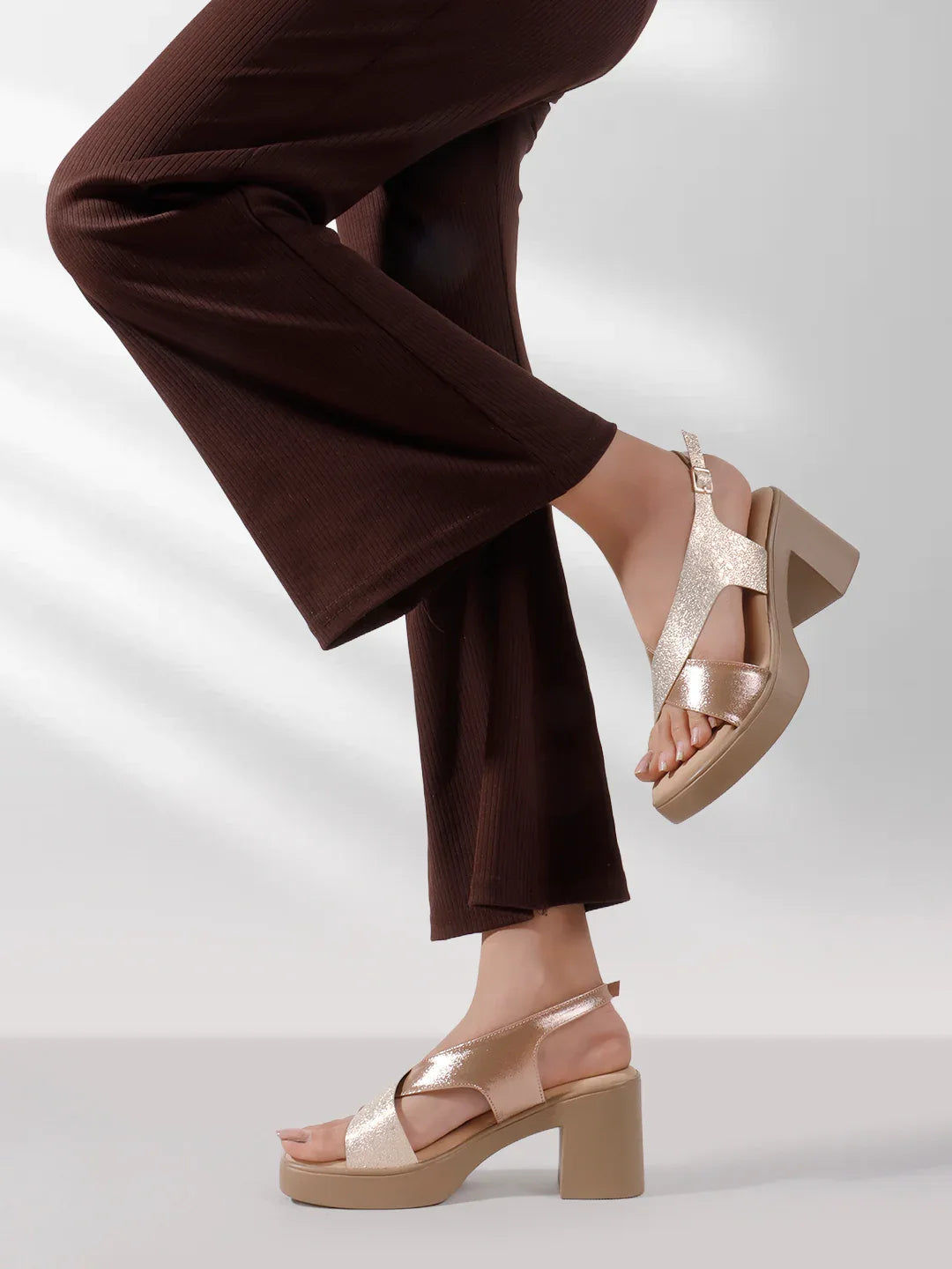 Party-Ready Sparkle Block Heels