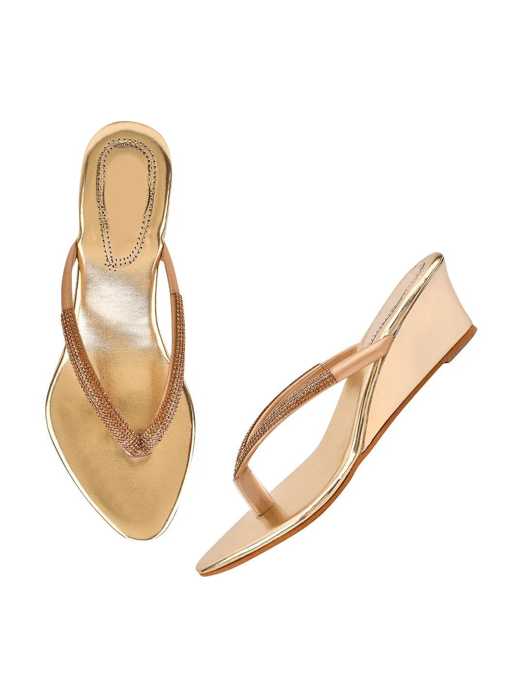 Elegant Embellished Wedge Sandals