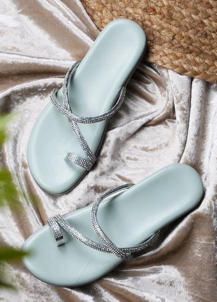 Shimmer Line Slip-On Flats