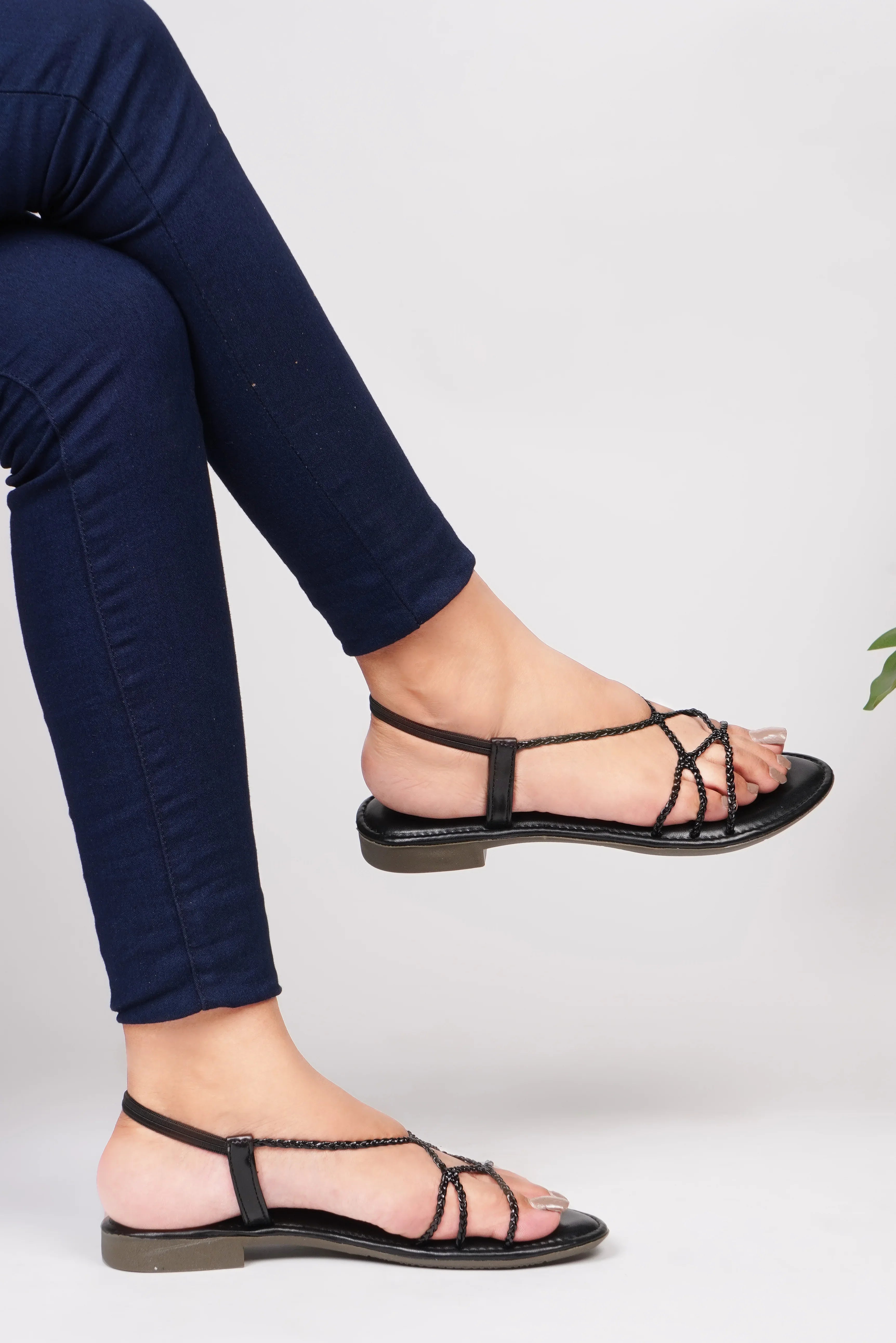Chic Braided Strap Comfort Sandals