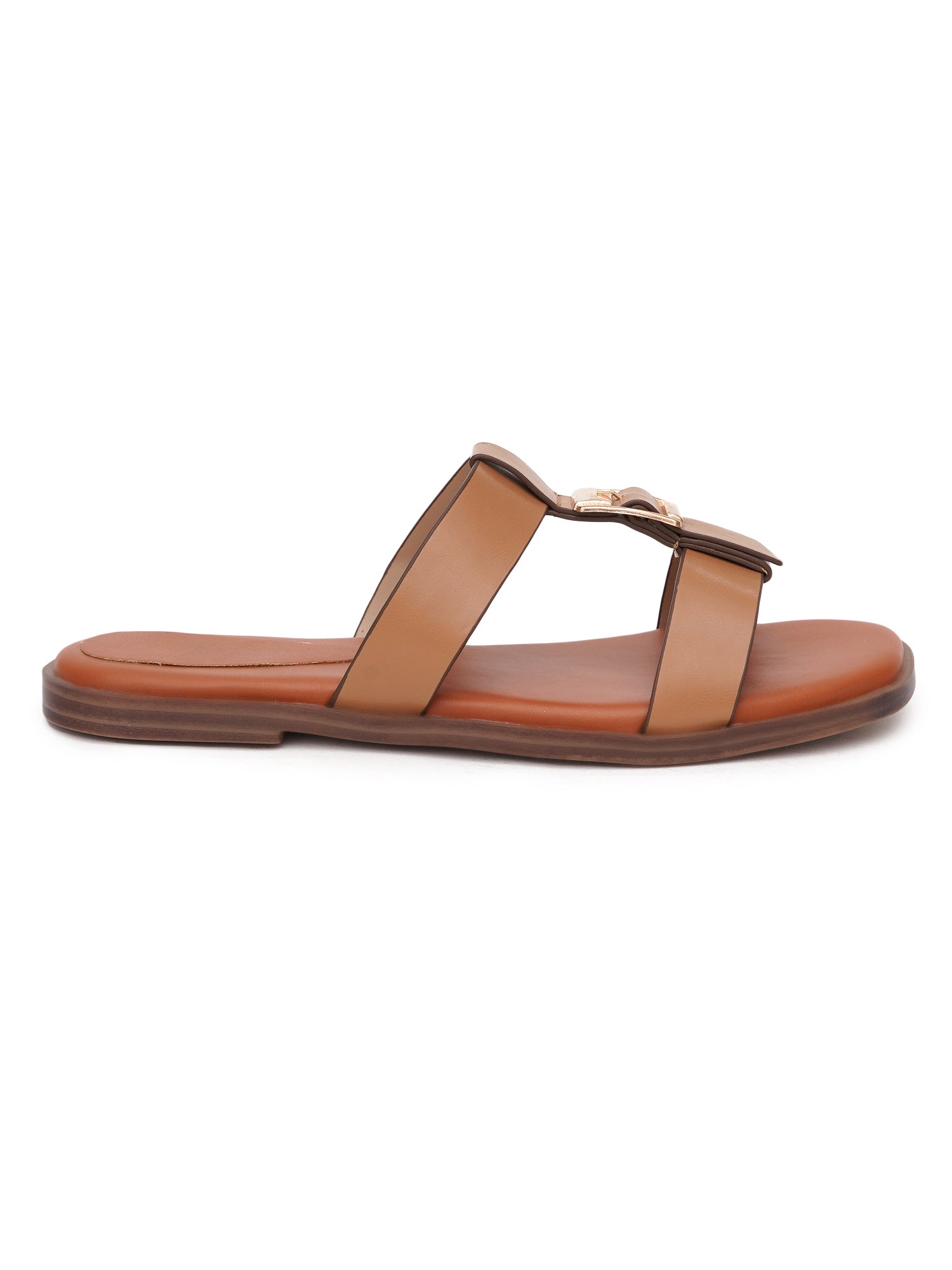 Dual Strap Casual Buckle Detail Flats