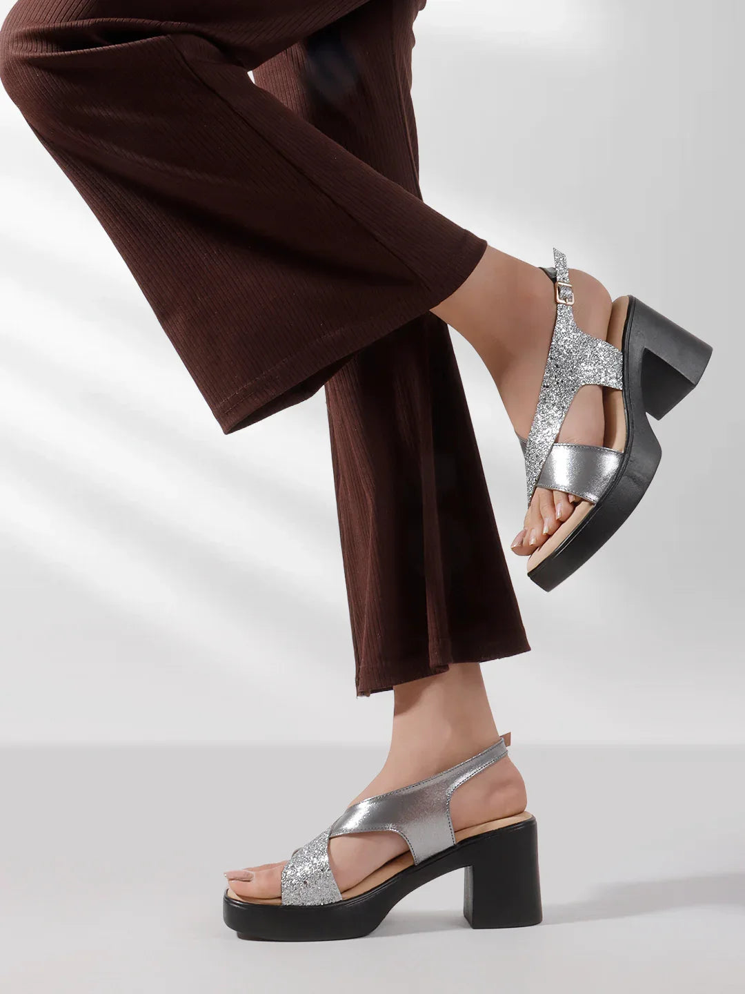 Party-Ready Sparkle Block Heels