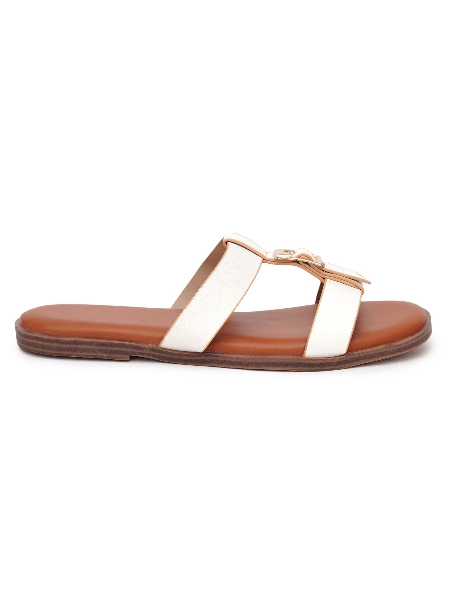 Dual Strap Casual Buckle Detail Flats