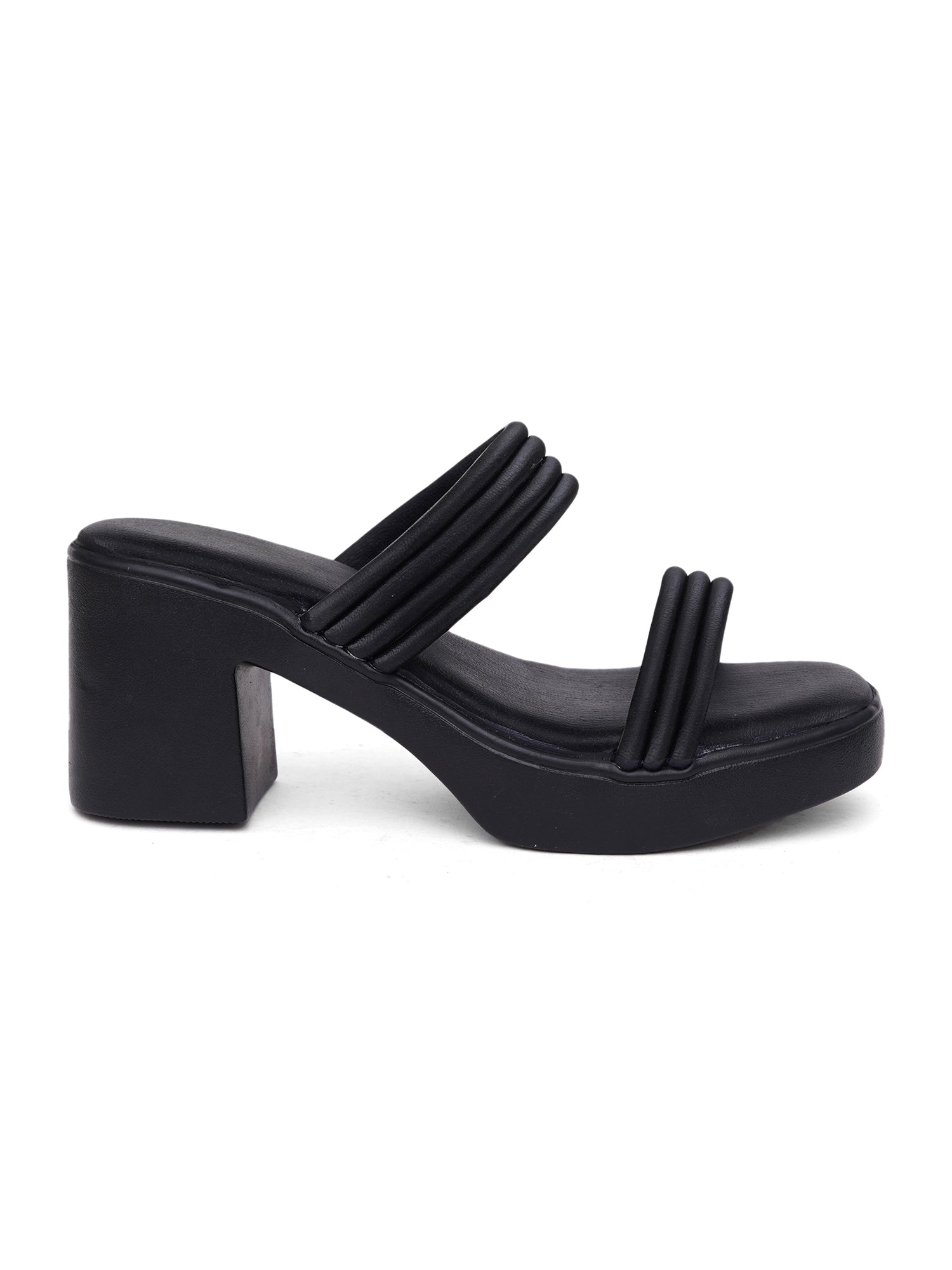 Trendy Padded Double-Strap Block Heel Sandals