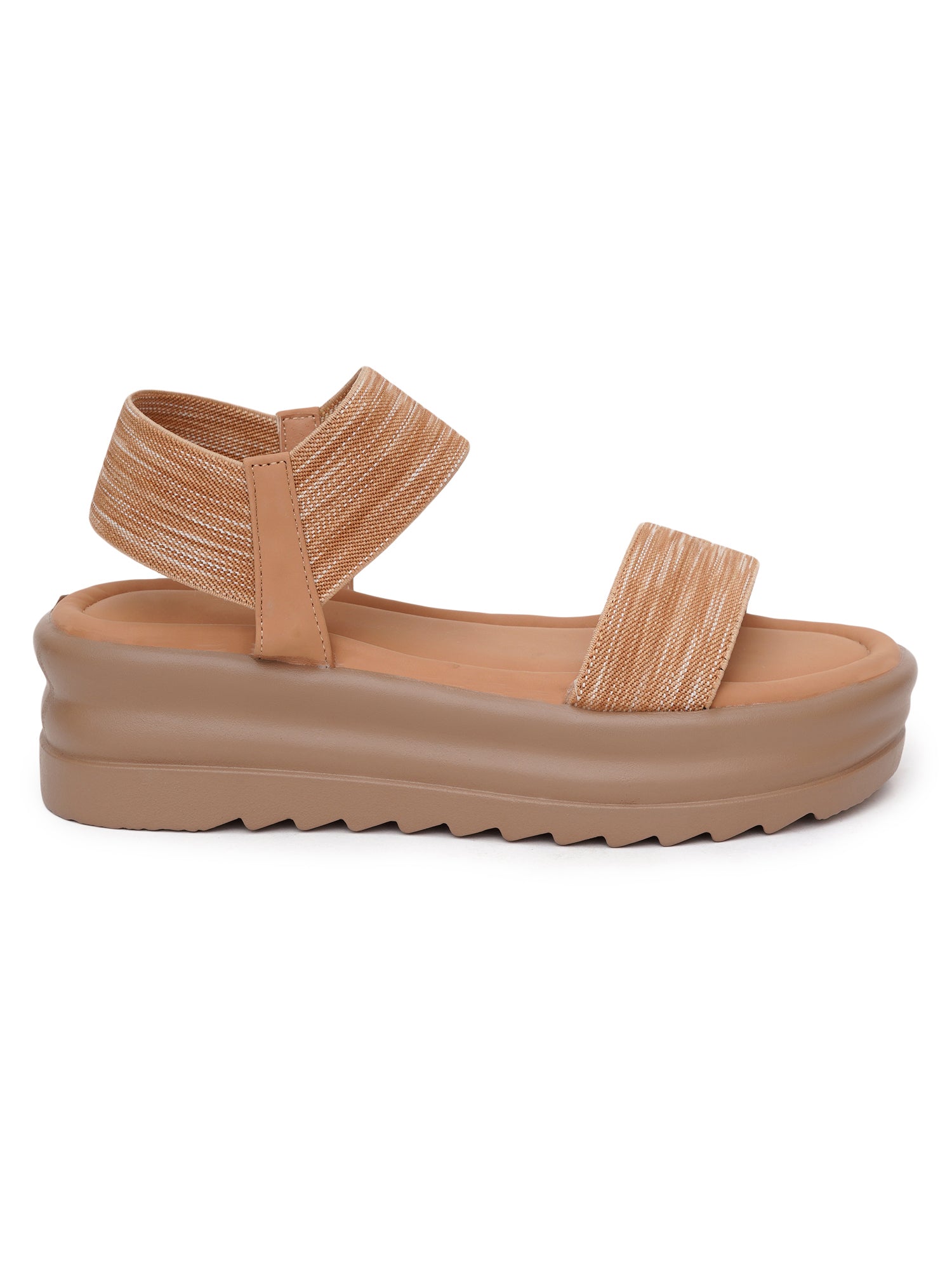 Elastic Cross-Strap Comfort Sandals