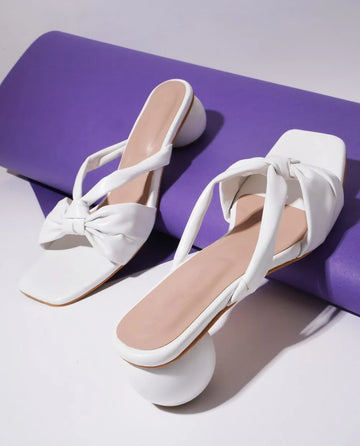 Elegant Knot Strap Block Heels