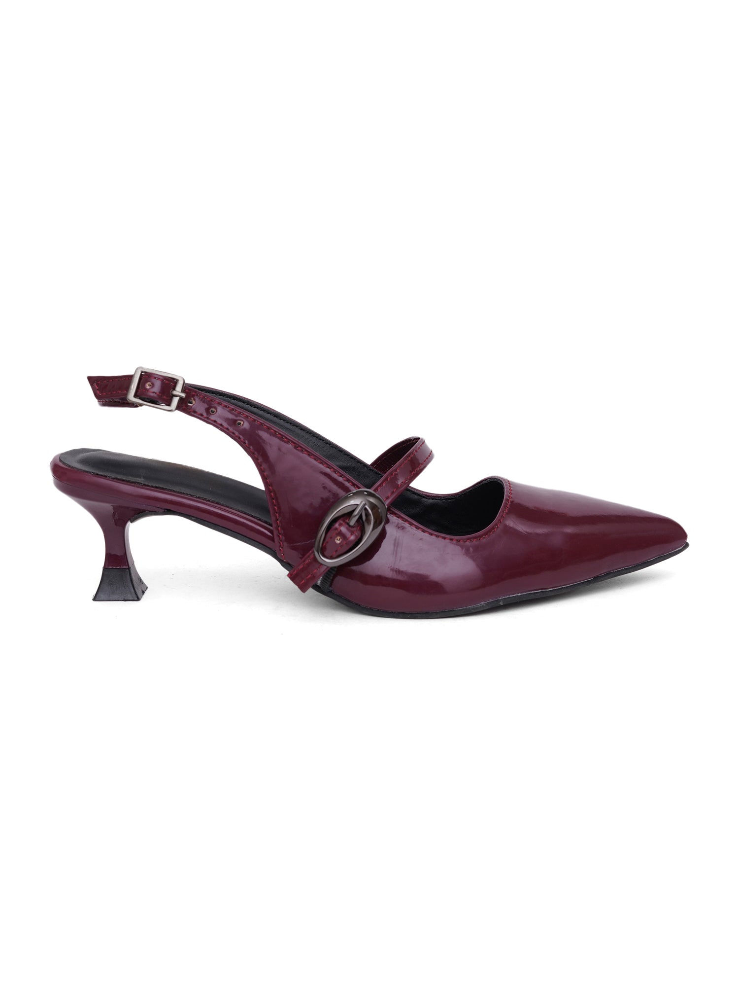 Elegant Buckle Strap Slingback Heels