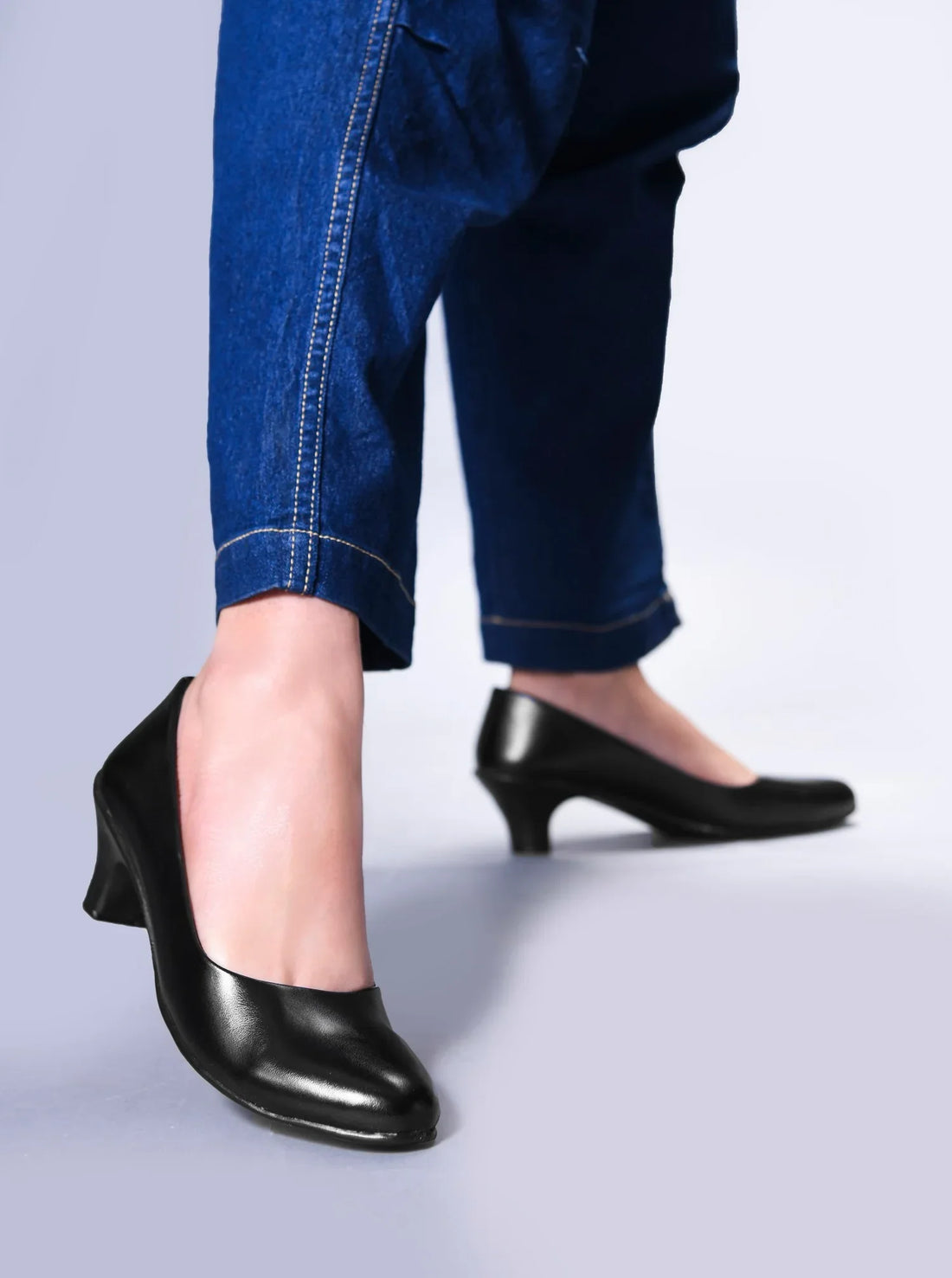 Elegant Office Wear Block Heels
