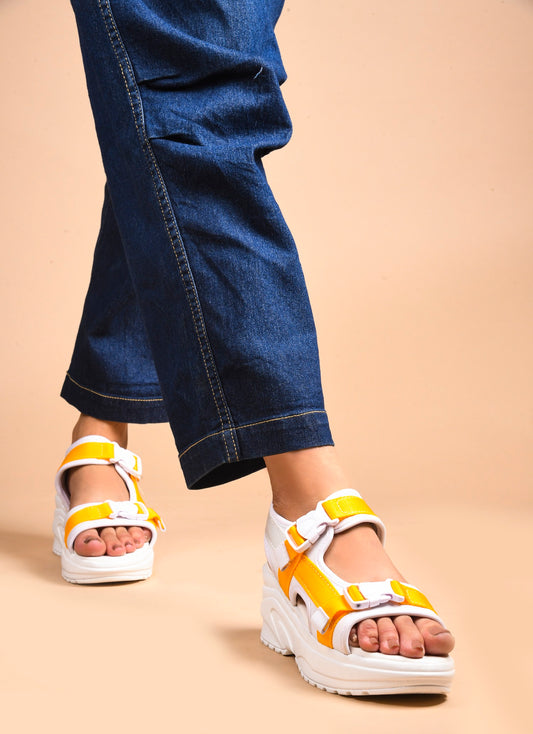 Trendy Sports Style Platform Sandals