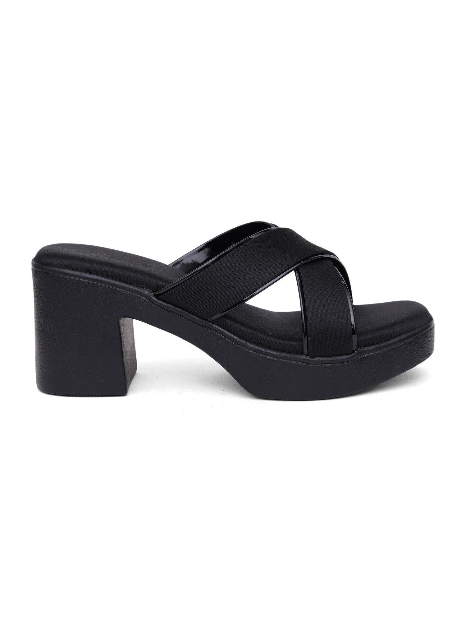 Stylish Cross-Strap Block Heel Sandals
