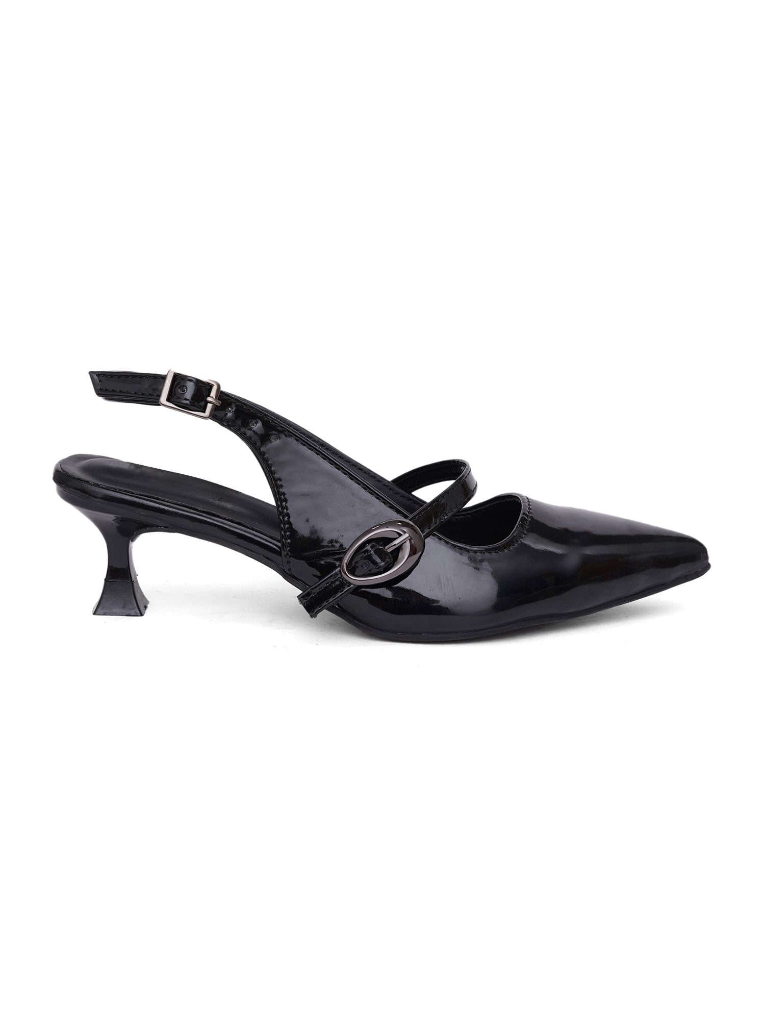 Elegant Buckle Strap Slingback Heels